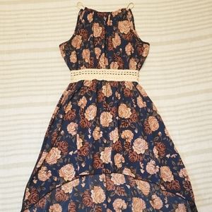 Floral High-Low Summer Dress